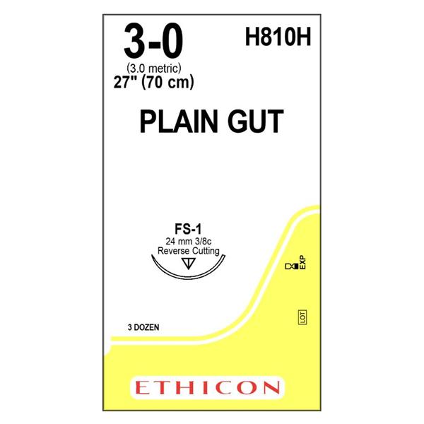 Suture 3-0 Plain Gut FS-1 Yellowish Tan 27